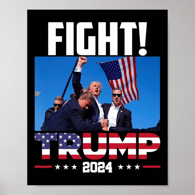 Poster Trump 2024 - Premier rallye Trump 2024 Amérique (Devant)
