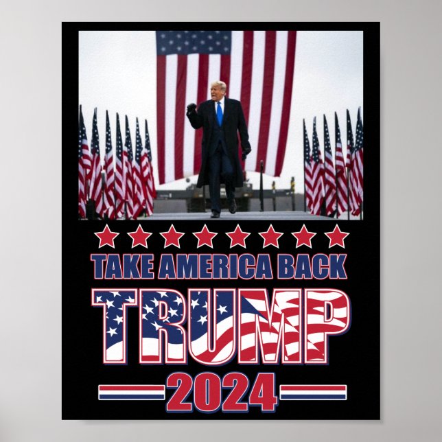 Poster Trump 2024 : Reprendre l'Amérique (Devant)