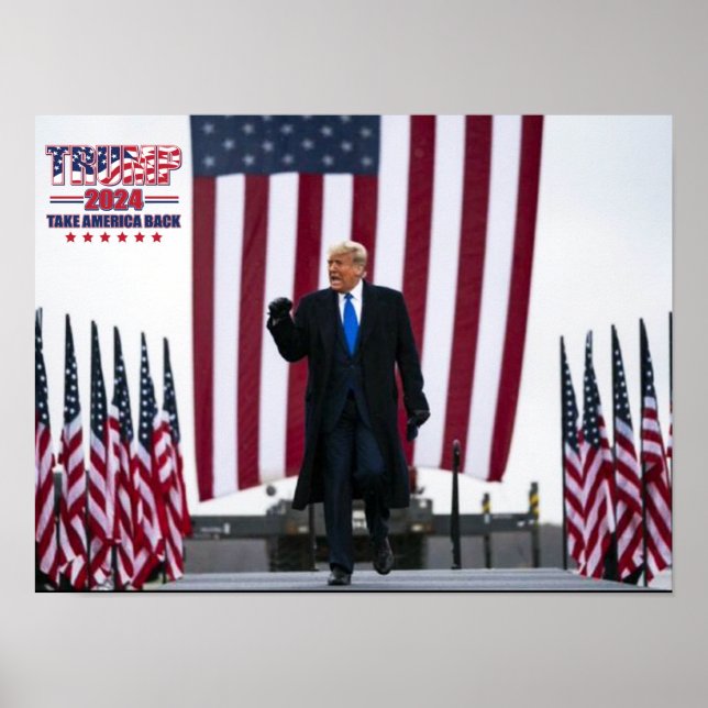 Poster Trump 2024 : Reprendre l'Amérique (Devant)