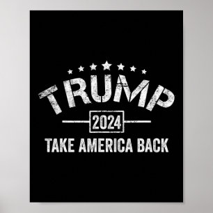 Poster Trump 2024 Reprenez l'Amérique Élection du 4 juill
