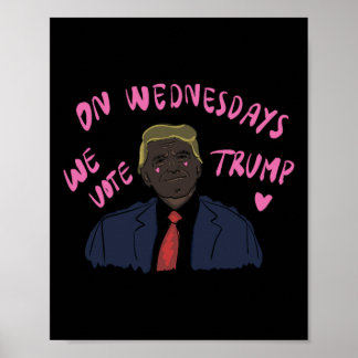 Poster Trump 2024 rose mignon drôle