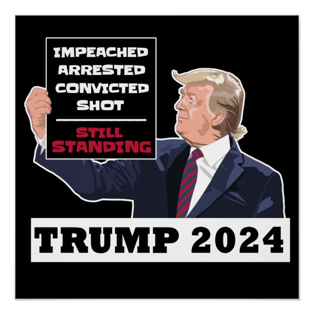 Poster Trump 2024 Toujours Président Élection USA (Devant)