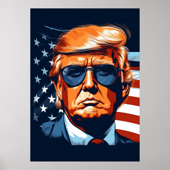 Poster Trump 2024 - USA - Make America Great Again (Devant)