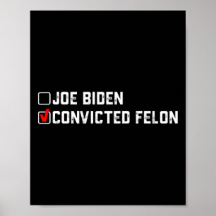 Poster Trump 2024 Vs Joe Biden Bulletin De Vote Drôle 202