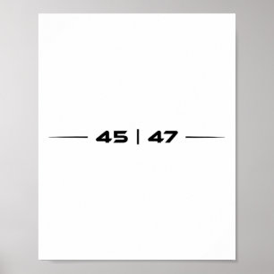 Poster Trump 45 47 Trump Conception rétro futuriste