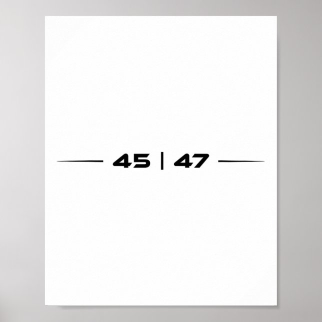Poster Trump 45 47 Trump Conception rétro futuriste (Devant)