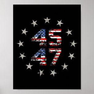 Poster Trump 47 Rendre sa grandeur à l'Amérique Golfe de