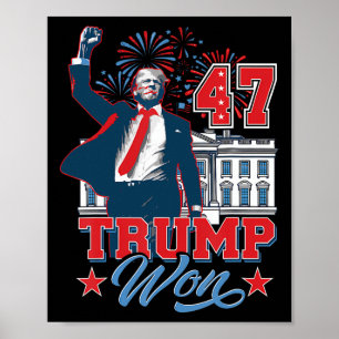 Poster Trump A Gagné 2024 Pour Remporter Le 47ème De La M
