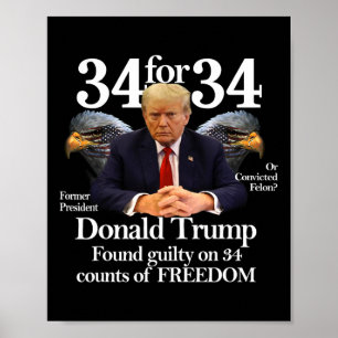 Poster Trump A Trouvé Coupable Sur &# ; Nombre De Liberté