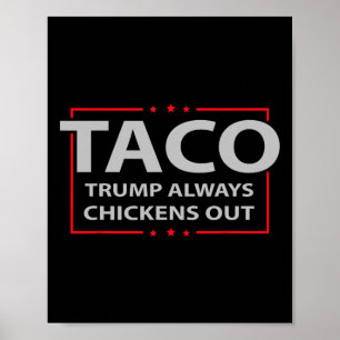 Poster Trump abandonne toujours les échanges de tacos Mèm