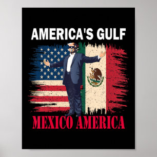 Poster Trump Amérique du Golfe Mexique président Trump So