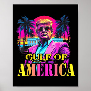 Poster Trump Amérique Golfe Mexique Mexique Président Tru