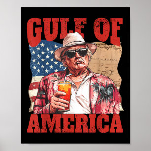 Poster Trump Amériques Golfe Mexique Président Trump Somb