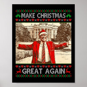 Poster Trump amusant faire de Noël une grande nouvelle fa