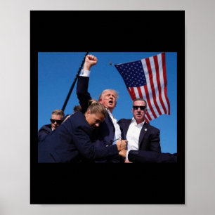 Poster Trump Attaque Trump Contre Trump Lutte Pour L'Amér