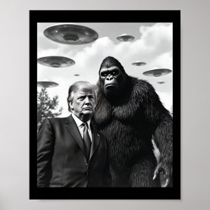 Poster Trump Bigfoot Ufo Rencontre Alienable Extraterrest