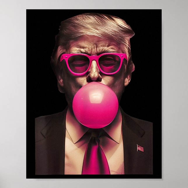 Poster Trump Bubble Gum Funny 1 (Devant)