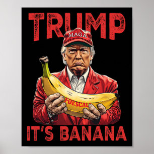 Poster Trump, c'est de la banane pour l'échelle