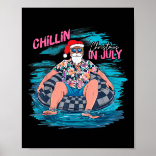 Poster Trump Chillin Noël Drôle En Juillet Été 2024