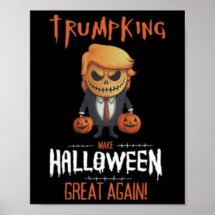 Poster Trump Citrouille Faire Halloween Grande Encore