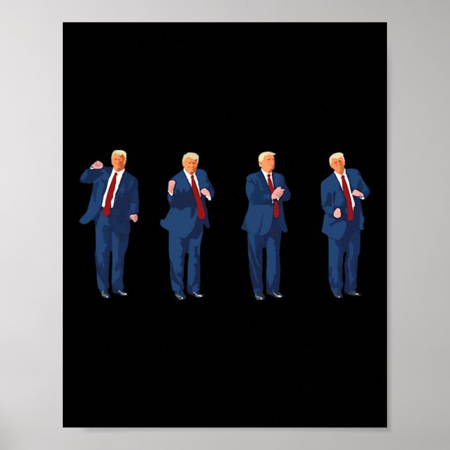Poster Trump Dance 4 juillet Trump 2024 (Devant)