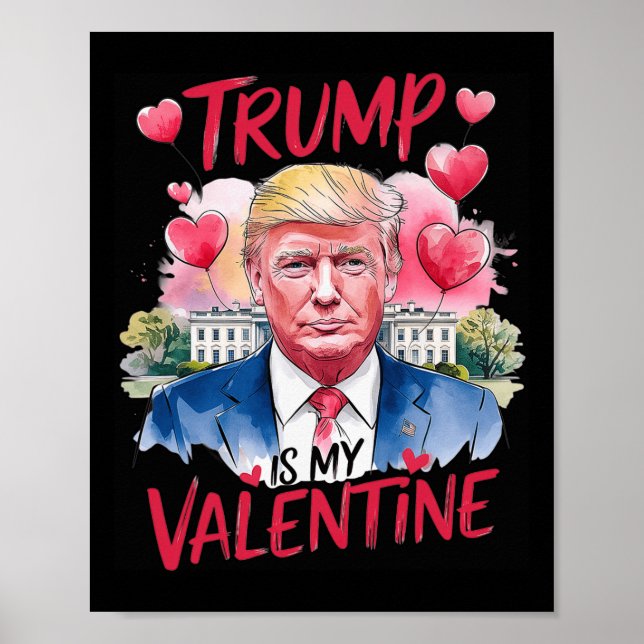 Poster Trump dans ma Saint Valentin drôle Saint Valentin  (Devant)