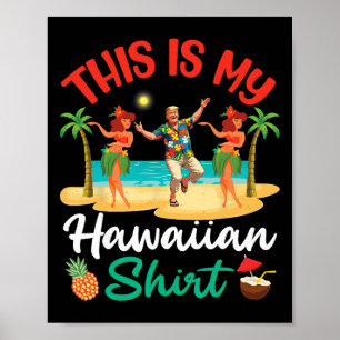 Poster Trump danse avec des filles C'est mon été hawaïen