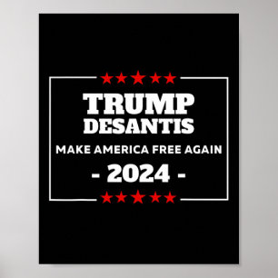 Poster Trump Desantis Faire de l'Amérique la Floride Élec