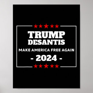 Poster Trump Desantis Faire de l'Amérique la Floride Élec