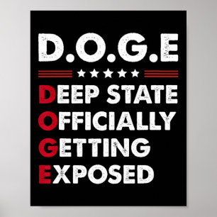 Poster Trump Doge Deep State Officiellement Exposé 