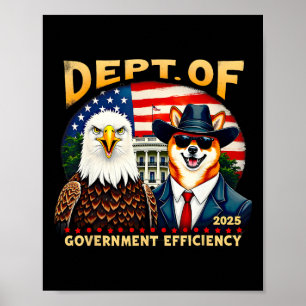 Poster Trump Doge Men D.o.g.e Département Du Gouvernement