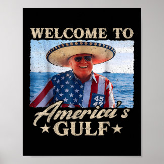 Poster Trump Drôle Bienvenue Dans Le Golfe Des Amériques,