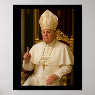 Poster Trump en tant qu'Eglise du Vatican Pape Trump drôl