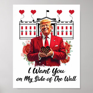Poster Trump Et Fleurs De Chocolat, Je Vous Veux De Mon C