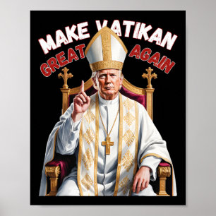 Poster Trump et le pape du Vatican Trump font du vatikan