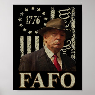 Poster Trump Fafo F Around Découvrez-nous Drapeau Vintage
