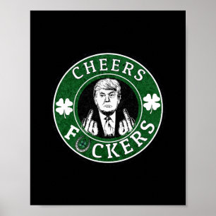 Poster Trump fête la Saint-Patrick avec un trèfle de Patr