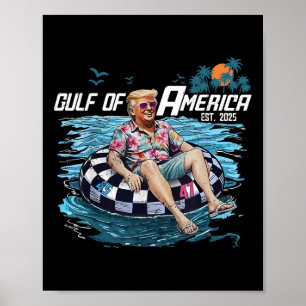 Poster Trump Flottant Funny Chemise Golfe Des Etats-Unis 
