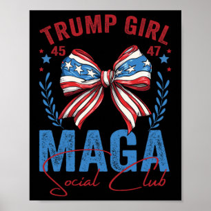 Poster Trump Girl 45 47 Mega Est 2024 Social Club Voting
