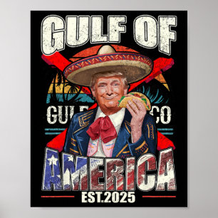 Poster Trump Golfe des États-Unis Amérique 2025 Trump Mer