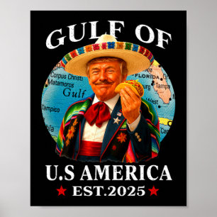 Poster Trump Golfe Des États-Unis Depuis 2025 Mexique Tru