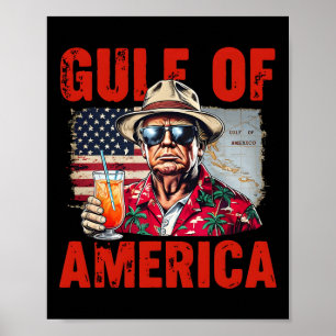 Poster Trump Golfe Des États-Unis Golfe Drôle Du Mexique