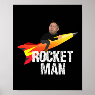 Poster Trump Homme Fusée Kim Jong Un Corée du Nord Drôle