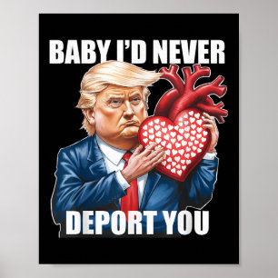 Poster Trump Humour Bébé Je ne vous expulserais jamais dr