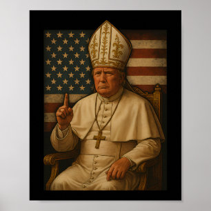 Poster Trump, le pape républicain de l'Eglise du Vatican