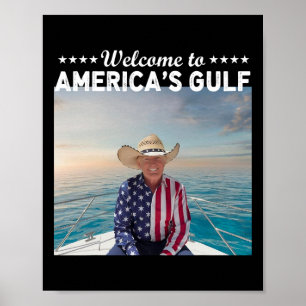 Poster Trump Le président Trump Boa dans le Golfe du Mexi