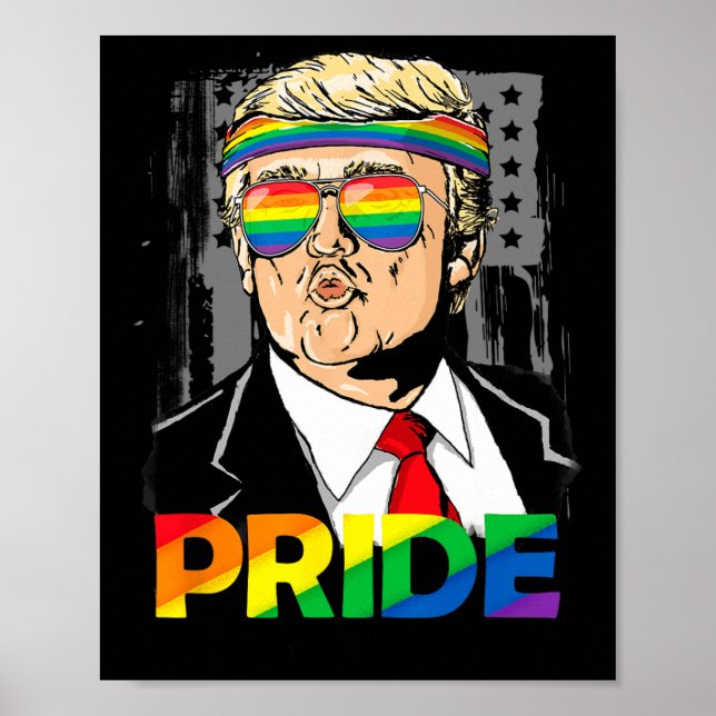 Poster Trump Lgbt Gay pride Mois Lesbian Biual Transgend (Devant)