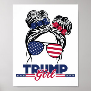 Poster Trump Maman Jour d'investiture 2025 Messy Bun Amer