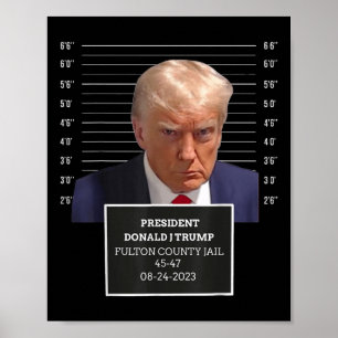 Poster Trump Mug Shot Président Donald J Trump Mugshot 20