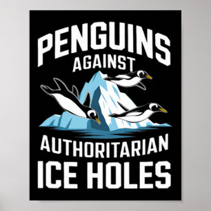 Poster Trump Penguins contre les trous de glace autoritai